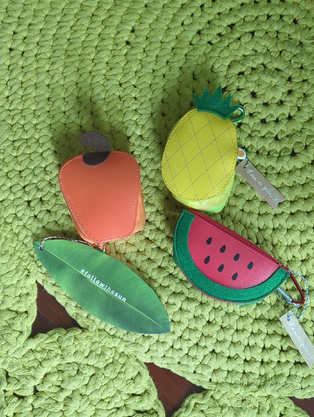 FARM Rio Fruit Totes in Yellow, Red, Green,Orange / Cashew Pineapple Watermellon